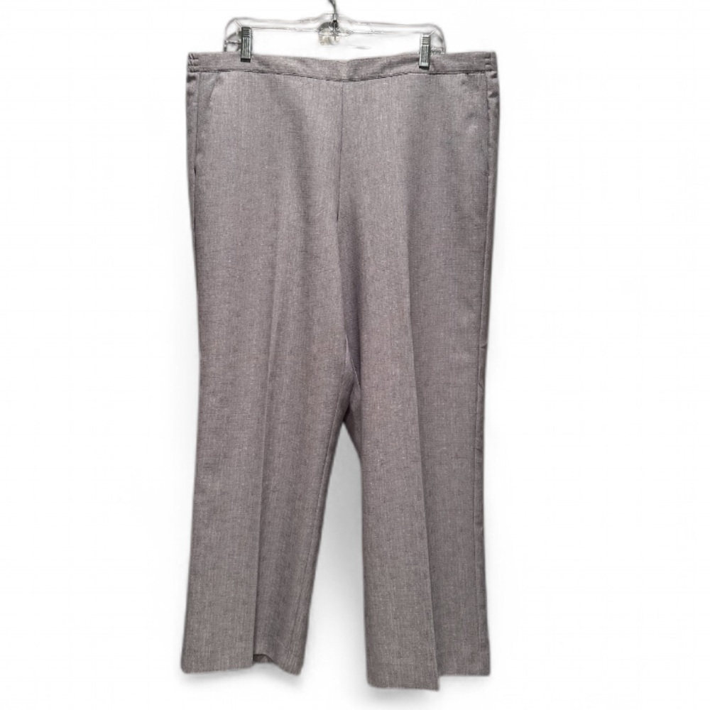 Alfred Dunner Women's Gray Pull On Pants Trousers 16 Minimalist Capsule Modest